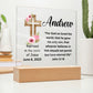 Acrylic Square Plaque, Baptism gift for him or her