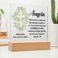 Acrylic Square Plaque, Placa cuadrada acrílica, regalo de bautizo para él o ella, Baptism gift