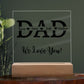 Acrylic Square Plaque, gift for Dad, Father, on Father's Day, his birthday