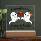 Square Acrylic Plaque, Personalized gift for husband or wife on Halloween