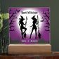 Personalized Square Acrylic Plaque, gift for best witch, best friend on Halloween