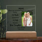 Acrylic Square Plaque, gift for Mom, Mother from bride on her wedding day