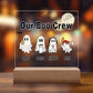 Square Acrylic Plaque, Our Boo Crew, Halloween gift for Family