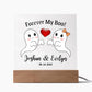 Square Acrylic Plaque, Personalized gift for husband or wife on Halloween