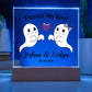 Square Acrylic Plaque, Personalized gift for husband or wife on Halloween