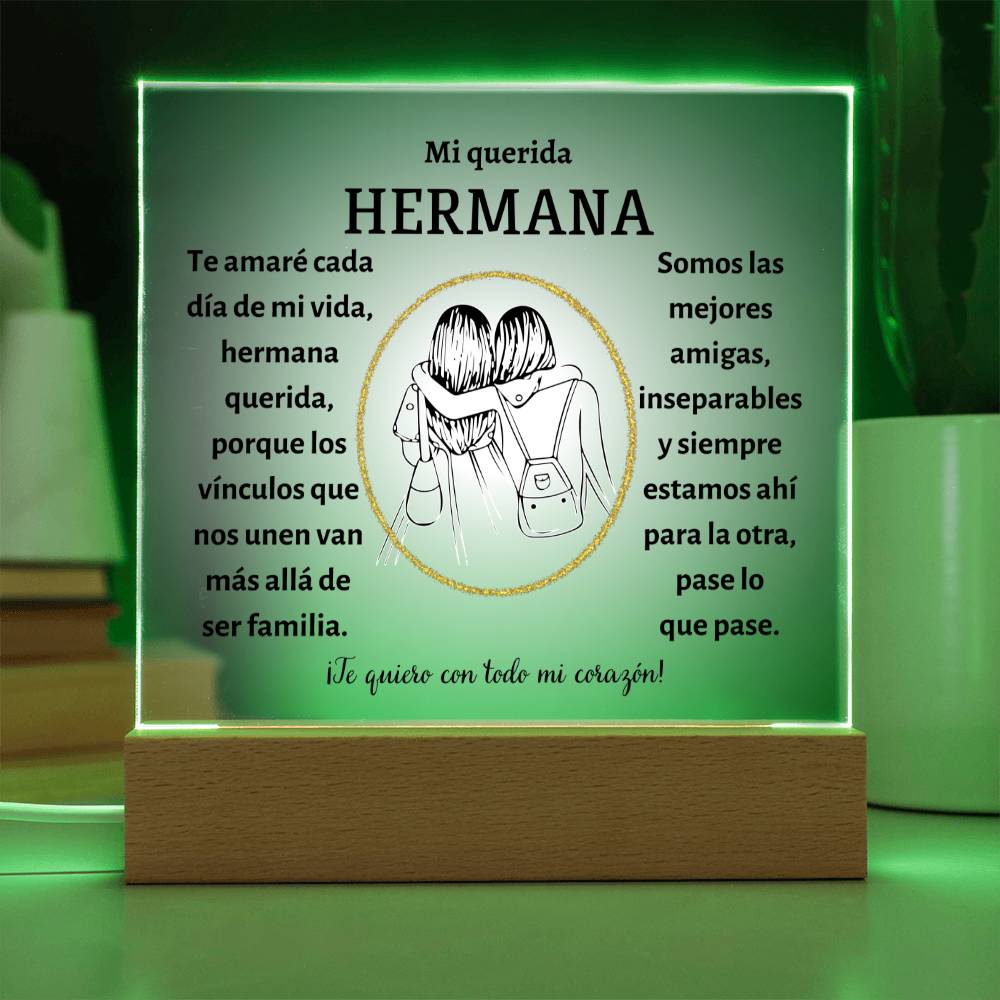 Square Acrylic Plaque, regalo para hermana en su cumpleaños o cualquier otro día