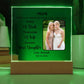 Acrylic Square Plaque, gift for Mom, Mother from bride on her wedding day