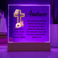 Acrylic Square Plaque, Baptism gift for him or her