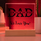 Acrylic Square Plaque, gift for Dad, Father, on Father's Day, his birthday