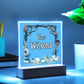 Square Acrylic Plaque, personalized family name gift in Halloween Theme