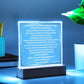 Printed Square Acrylic Plaque with LED, gift for step dad, step father, will you adopt me?