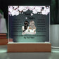 Printed Square Acrylic Plaque with LED, gift for soul sister, best friend