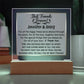 Printed Square Acrylic Plaque with LED, gift for best friend, soul sister, on her birthday, thanksgiving, Christmas