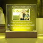 Printed Square Acrylic Plaque with LED, gift for Dad on Father's day, his birthday, Christmas