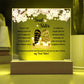 Printed Square Acrylic Plaque with LED, gift for soul sister, best friend