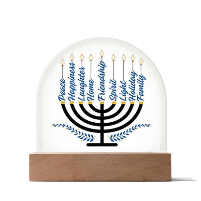 Domed Acrylic Plaque, gift for Hanukkah