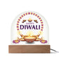 Domed Acrylic Plaque, Happy Diwali Sign