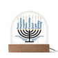 Domed Acrylic Plaque, gift for Hanukkah