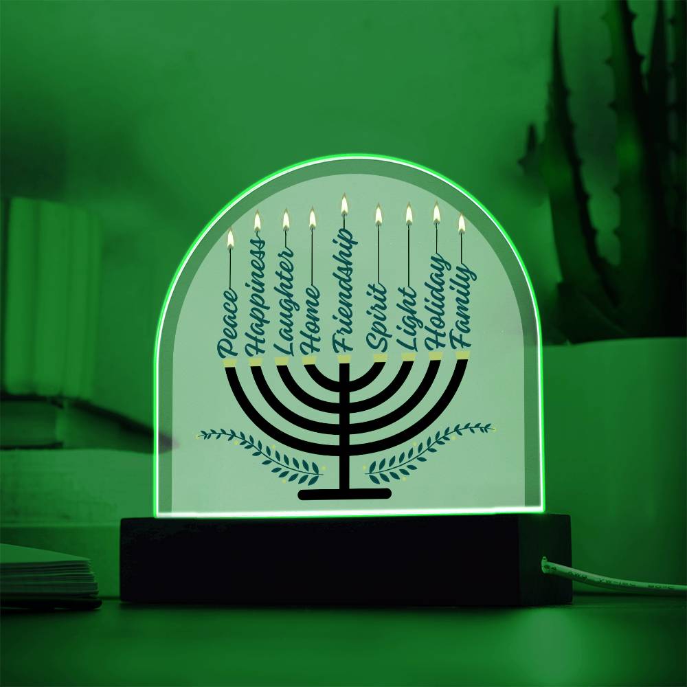 Domed Acrylic Plaque, gift for Hanukkah