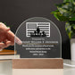 Printed Acrylic Dome Plaque with LED, Recognition gift for Army officer, veteran, Veteran's Day gift