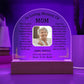 Printed Acrylic Dome Plaque with LED, Personalized Memorial Gift