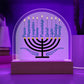 Domed Acrylic Plaque, gift for Hanukkah