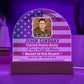 Printed Acrylic Dome Plaque with LED, Memorial Plaque for Army soldiers, Memorial Day gift.