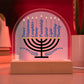 Domed Acrylic Plaque, gift for Hanukkah