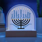 Domed Acrylic Plaque, gift for Hanukkah