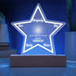 Printed Star Acrylic Plaque, gift for Hanukkah