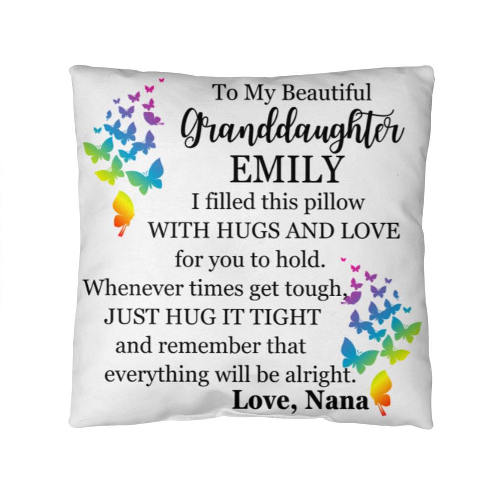 Classic Pillow, gift for granddaughter on her birthday, Graduation, Christmas, Thanksgiving