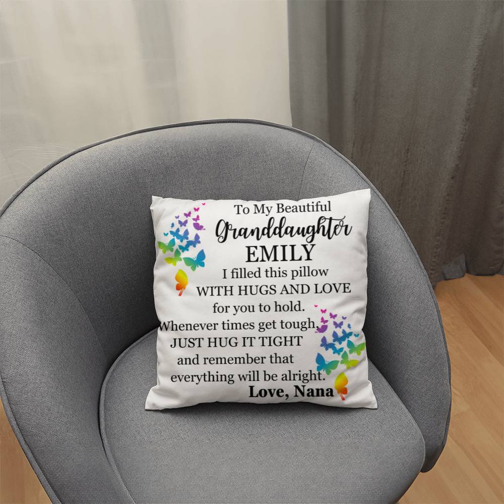 Classic Pillow, gift for granddaughter on her birthday, Graduation, Christmas, Thanksgiving