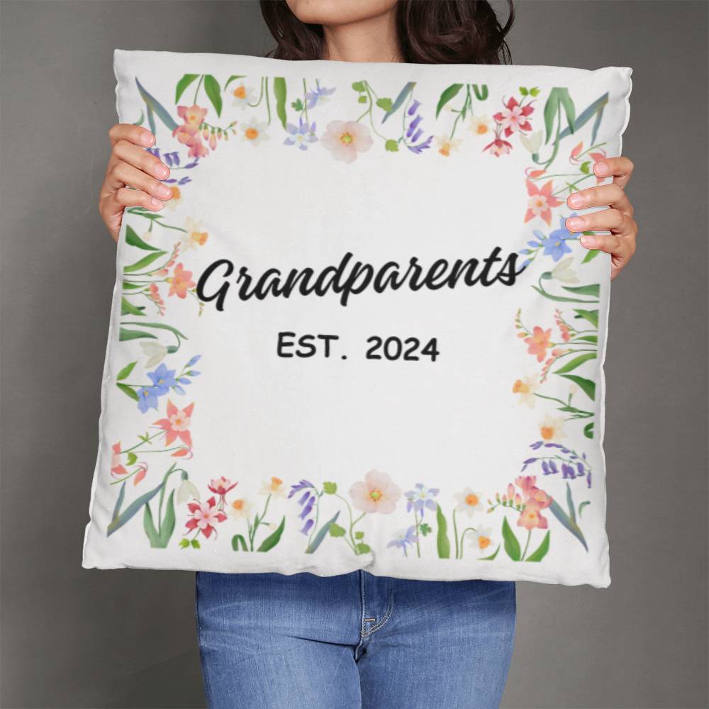 Classic Pillow, Pregnancy announcement, personalized Grandparents gift