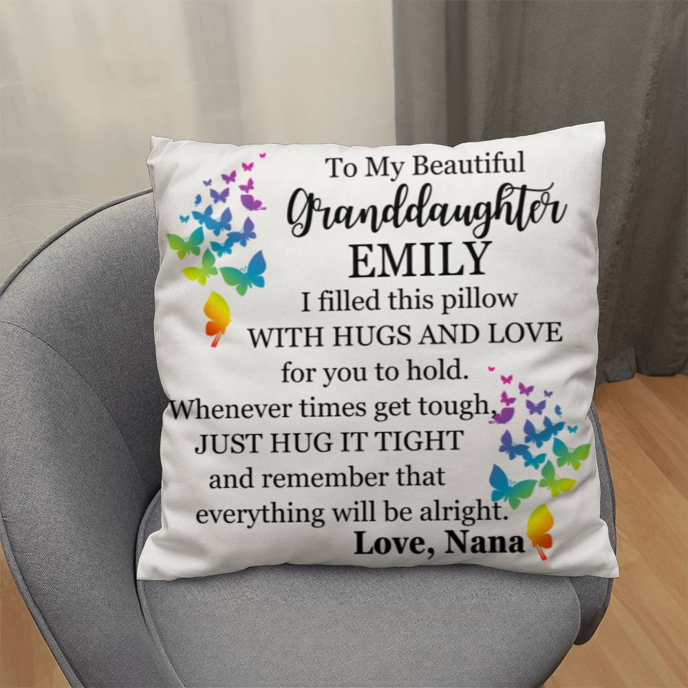 Classic Pillow, gift for granddaughter on her birthday, Graduation, Christmas, Thanksgiving