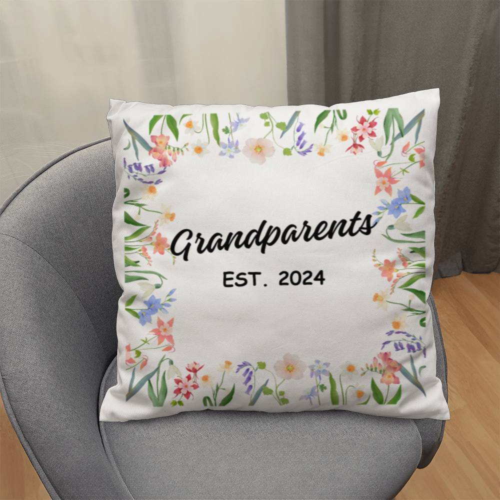 Classic Pillow, Pregnancy announcement, personalized Grandparents gift