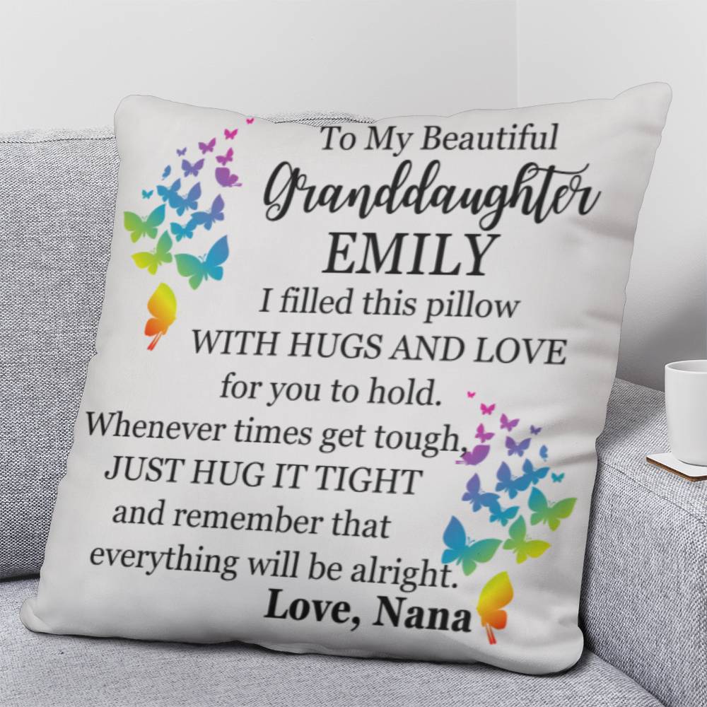 Classic Pillow, gift for granddaughter on her birthday, Graduation, Christmas, Thanksgiving