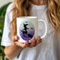 White Ceramic Mug, Halloween themed, Personalized Create Your Own Magic Mug for her