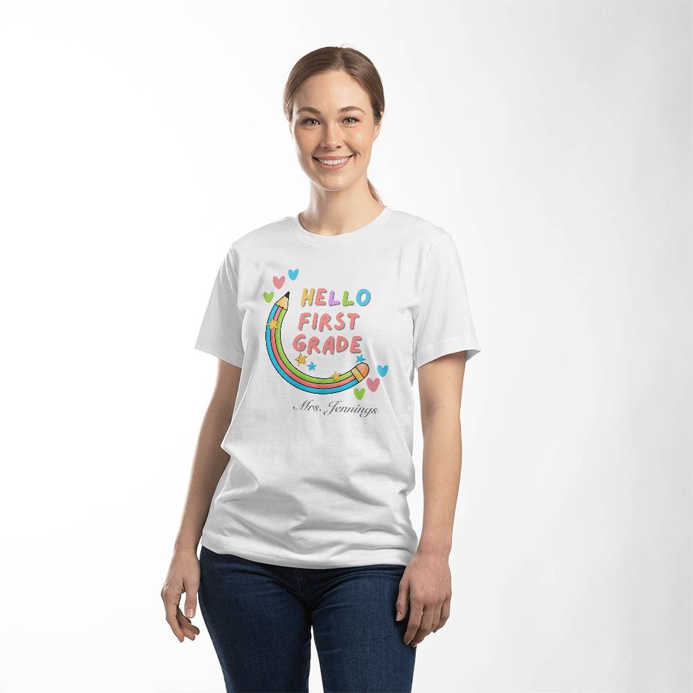 Teacher tee shirt, back to school, first day of school