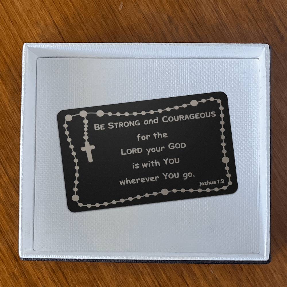 Engraved Wallet Card, catholic gift, drive safely for dad, son, husband