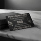 Engraved Wallet Card, gift for Bonus Dad, on Father's Day, his birthday