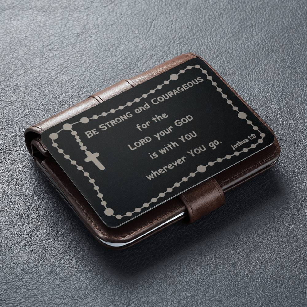 Engraved Wallet Card, catholic gift, drive safely for dad, son, husband