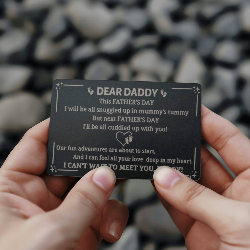 Engraved Wallet Card, gift for Father-to-be on Father's Day