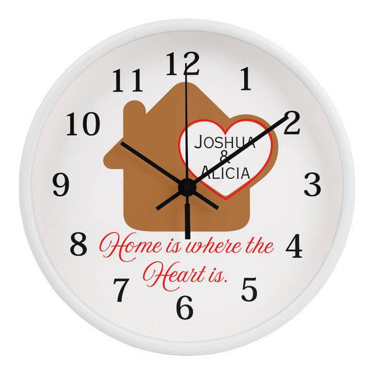 Wood Frame 10” Clock, Housewarming gift, Anniversary gift, Couple Home