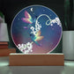 Printed Circle Acrylic Plaque with LED, Hummingbird gift for Mom on Mother's Day