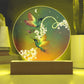 Printed Circle Acrylic Plaque with LED, Hummingbird gift for Mom on Mother's Day