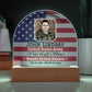 Printed Acrylic Dome Plaque with LED, Memorial Plaque for Army soldiers, Memorial Day gift.