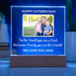 Printed Square Acrylic Plaque with LED, gift for Dad on Father's day, his birthday, Christmas