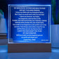 Printed Square Acrylic Plaque with LED, gift for step dad, step father, will you adopt me?