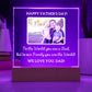 Printed Square Acrylic Plaque with LED, gift for Dad on Father's day, his birthday, Christmas