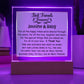 Printed Square Acrylic Plaque with LED, gift for best friend, soul sister, on her birthday, thanksgiving, Christmas